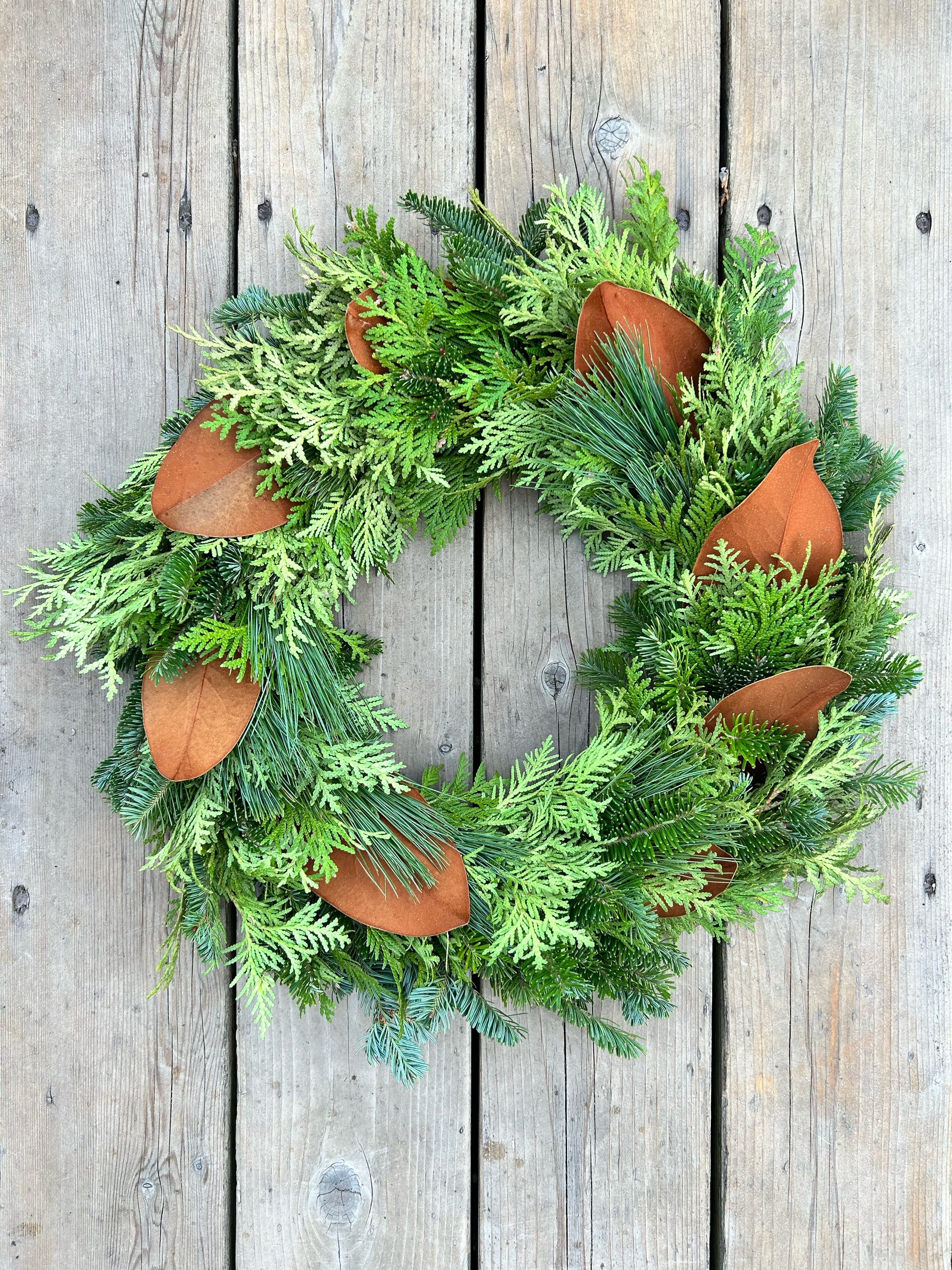 Magnolia evergreen wreath - Large