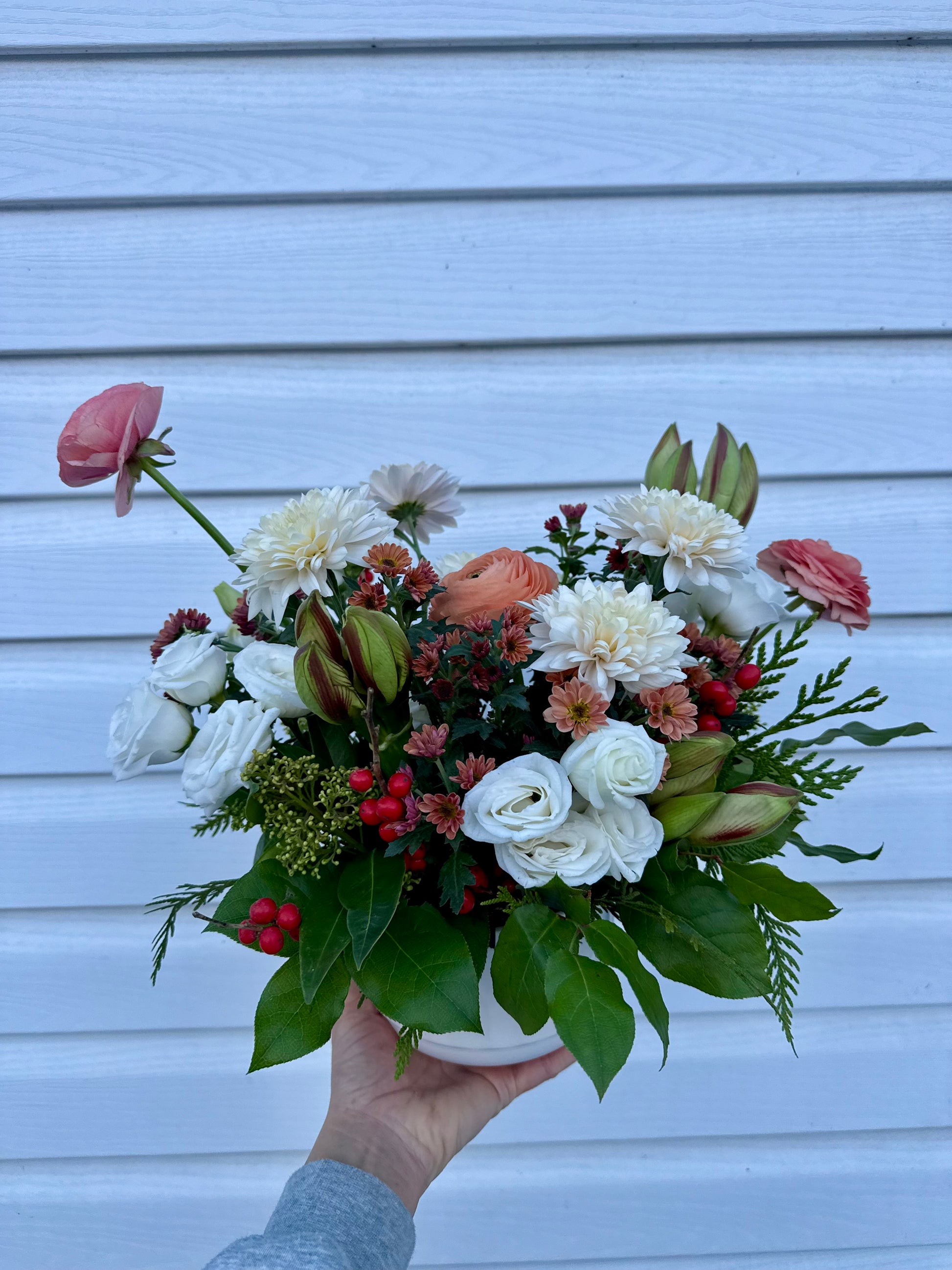 Deluxe Mixed Potted Holiday Arrangement