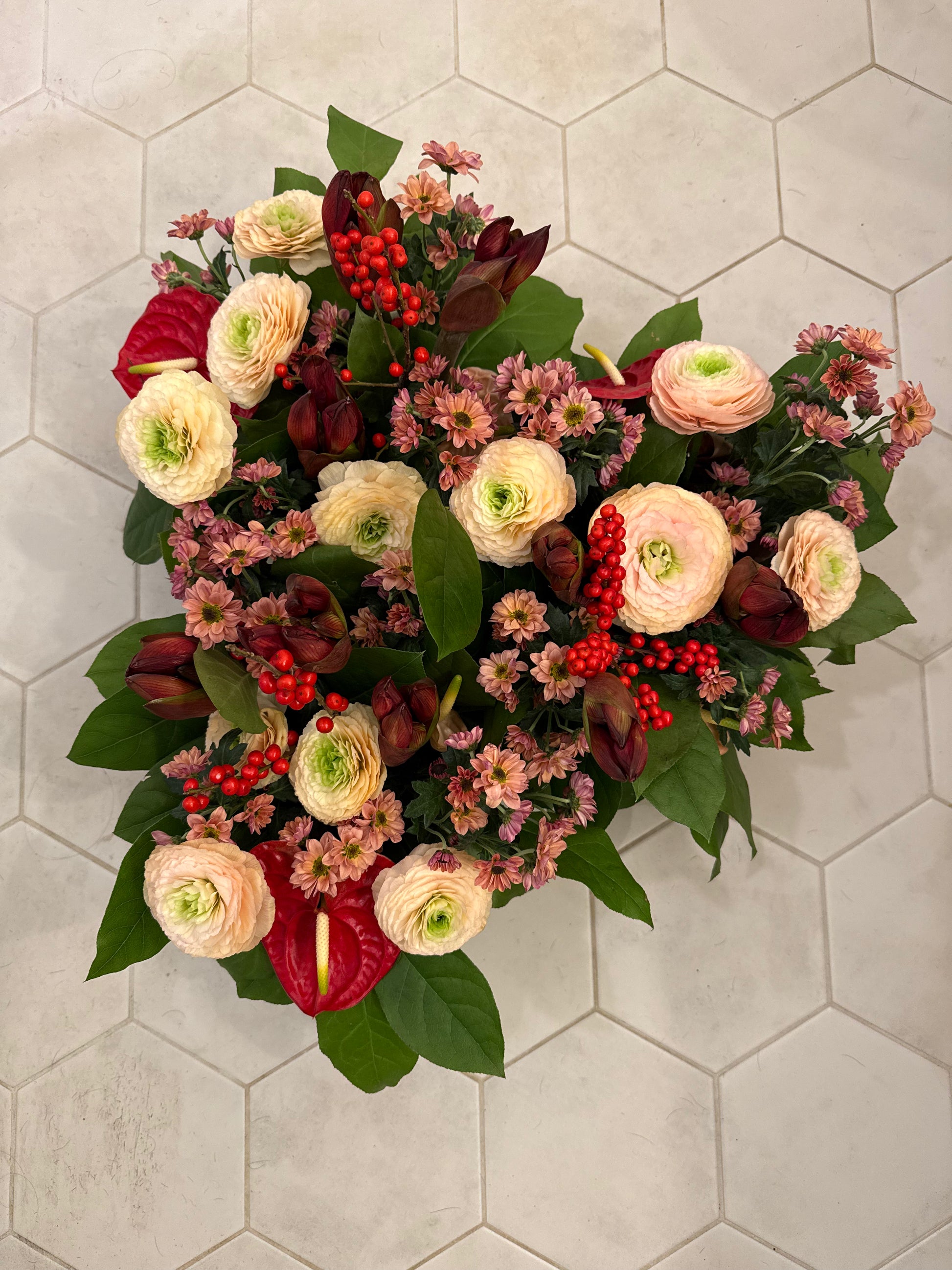 Mixed Potted Holiday Arrangement